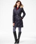 Rachel Rachel Roy Faux-fur-hood Belted Puffer Coat
