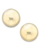 Gold Ball Stud Earrings (10mm) In 14k White, Yellow Or Rose Gold