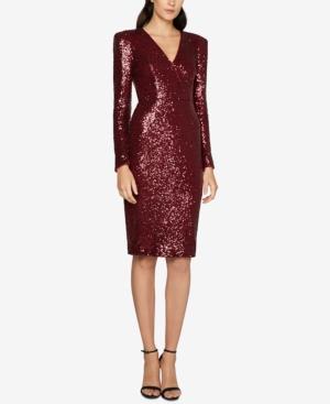Fame And Partners Open-back Sequined Sheath Dress