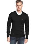 Tommy Hilfiger Men's Signature Solid V-neck Sweater