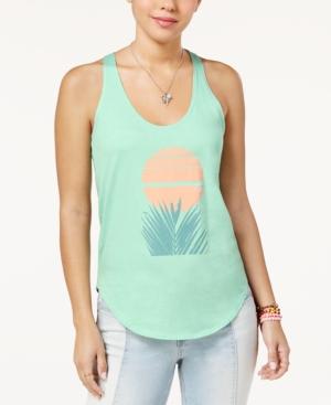 Roxy Juniors' Palm Sun Racerback Graphic Tank Top