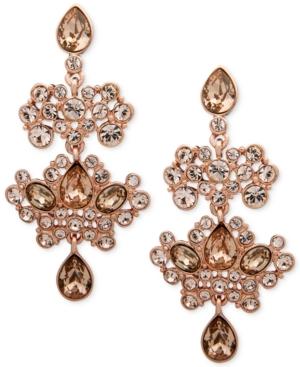 Givenchy Rose Gold-tone Stone & Crystal Chandelier Earrings
