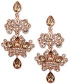 Givenchy Rose Gold-tone Stone & Crystal Chandelier Earrings