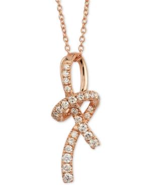 Le Vian Diamond Loop 18 Pendant Necklace (1/3 Ct. T.w.) In 14k Rose Gold