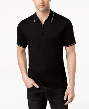 Kenneth Cole New York Men's Tipped 1/4-zip Polo
