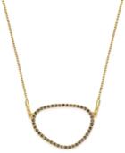Inc International Concepts Gold-tone Gray Crystal Open Pave Necklace, Only At Macy's