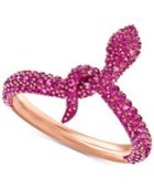 Swarovski Rose Gold-tone Crystal Snake Ring