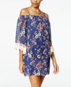Bcx Juniors' Printed Off-the-shoulder Shift Dress