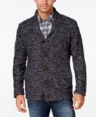 Weatherproof Vintage Men's Big And Tall Marled Lined Shawl Collar Cardigan, Classic Fit