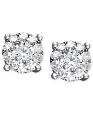 Diamond Earrings, 14k White Gold Diamond Stud Earrings (2 Ct. T.w.)