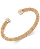 Anne Klein Gold-tone Ball Chain Bangle Bracelet