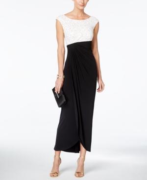 Connected Petite Colorblocked Midi Dress