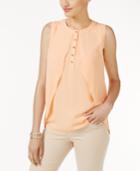 Thalia Sodi Draped High-low Shell, Only At Macy's