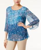 Jm Collection Crisscross-hem Top, Created For Macy's