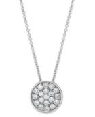 Trio By Effy Diamond Disk Pendant Necklace (1/4 Ct. T.w.) In 14k White Gold
