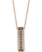 Le Vian White And Chocolate Diamond Pendant Necklace In 14k Rose Gold (1/2 Ct. T.w.)