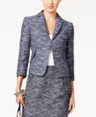 Tommy Hilfiger Tweed Clasp-front Blazer