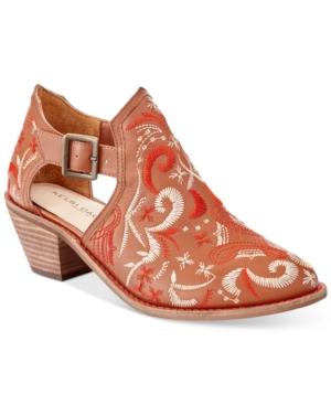 Kelsi Dagger Brooklyn Kline Embroidered Block-heel Booties Women's Shoes