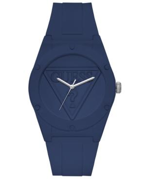 Guess Unisex Blue Silicone Strap Watch 42mm