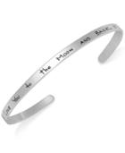 Inspirational Sterling Silver Bracelet, I Love You To The Moon And Back Bangle
