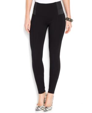 Bar Iii Elastic-inset Ponte-knit Leggings, Only At Macy's