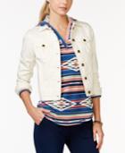 American Living Button-down Natural Cream Wash Denim Jacket, Only At Macy's