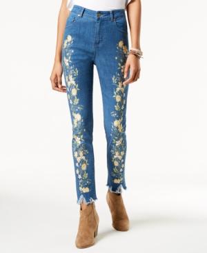 One Hart Juniors' Printed Skinny Jeans, Created For Macy's