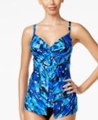 Miraclesuit Animal Magnetism Flyaway Underwire Tankini Top Women's Swimsuit