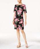 Karen Scott Petite Floral-print Sheath Dress, Only At Macy's
