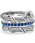 Peter Thomas Roth 3-pc. Set Blue Sapphire Connected Stacking Rings (1-1/4 Ct. T.w.) In Sterling Silver