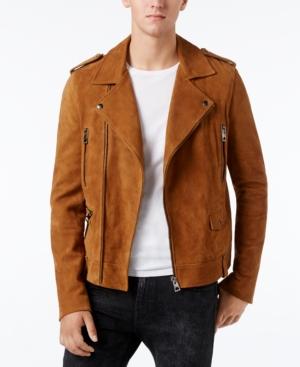 Guess Men's Heavy Suede Biker Jacket