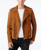 Guess Men's Heavy Suede Biker Jacket