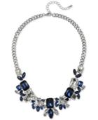 Jewel Badgley Mischka Silver-tone Crystal & Stone Collar Necklace, 18-1/2 + 2 Extender