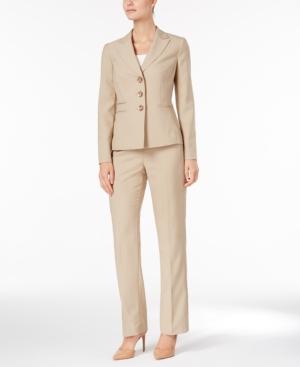 Le Suit Tonal Pinstripe Three-button Pantsuit