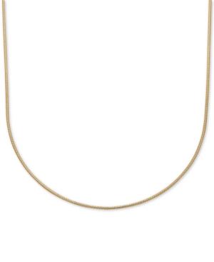 18 Italian Gold Rounded Snake Chain Necklace In 14k Gold