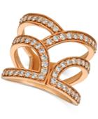 Le Vian Colored Diamond Abstract Openwork Statement Ring (1 Ct. T.w.) In 14k Rose Gold