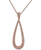 Effy Diamond Loop Pendant Necklace (3/4 Ct. T.w.) In 14k Rose Gold