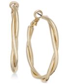 Charter Club Gold-tone Double Twist Hoop Earrings, Created For Macy's