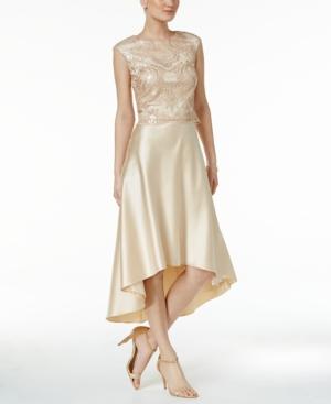 Betsy & Adam 2-pc. Lace Satin High-low Dress