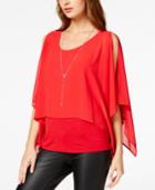 Bcx Juniors' Flutter-sleeve Popover Top