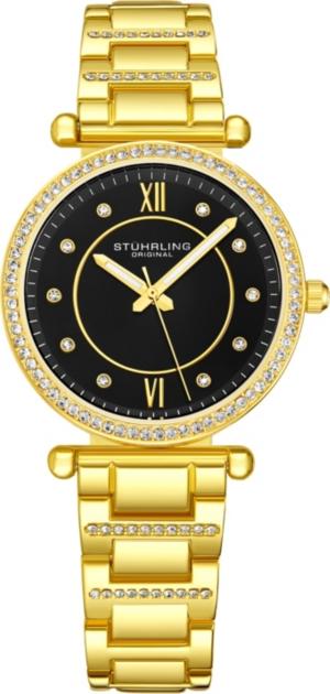Stuhrling Original Women's Crystal Studded Case And Bracelet Watch