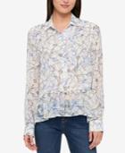 Tommy Hilfiger Cotton Ruffled Blouse, Created For Macy's