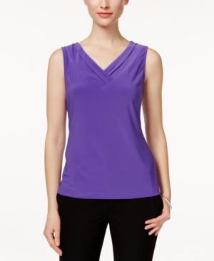 Tahari Asl Sleeveless V-neck Knit Top