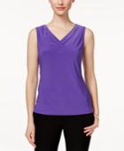 Tahari Asl Sleeveless V-neck Knit Top