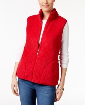 Karen Scott Reversible Fleece-lined Vest, Only At Macy's