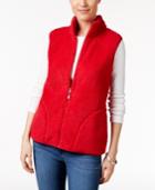 Karen Scott Reversible Fleece-lined Vest, Only At Macy's