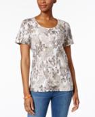 Karen Scott Print Top Only At Macy's