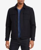 Calvin Klein Men's Full-zip Wool Moto Jacket