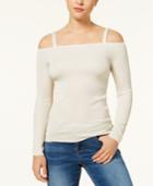 The Edit By Seventeen Juniors' Shine Off-the-shoulder Sweater, Created For Macy's