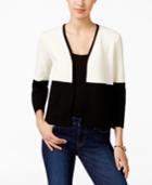 Charter Club Colorblocked Open-front Cardigan, Only At Macy's